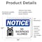 Signmission No Backpacks Allowed Sign With Symbol, 14 in W x Rectangle, Vinyl Decal OS-2PACK-NS-D-1014-L-14386 - alternate 2